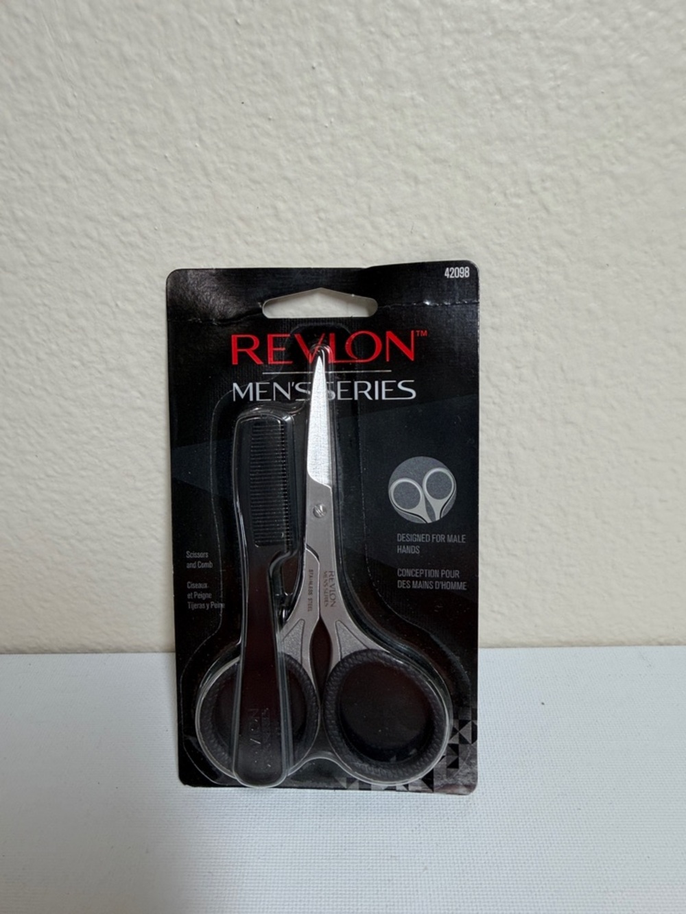 Revlon Men's Series Grooming Scissors & Comb Set - Black and Silver